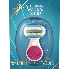 Gillette Venus Snap with Embarance holiaci strojček + Satin Care gél na holenie 75 ml, kozmetická sada, pre ženy