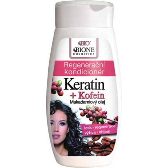 Bione Cosmetics Keratin & Kofein regeneračný kondicionér pre všetky typy vlasov 250 ml