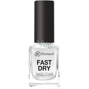 Dermacol Fast Dry Base Coat podlak pre okamžité vyhladenie povrchu nechtu 11 ml