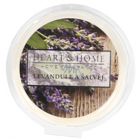 Heart & Home Levanduľa a šalvia Sójový prírodný vonný vosk 27 g