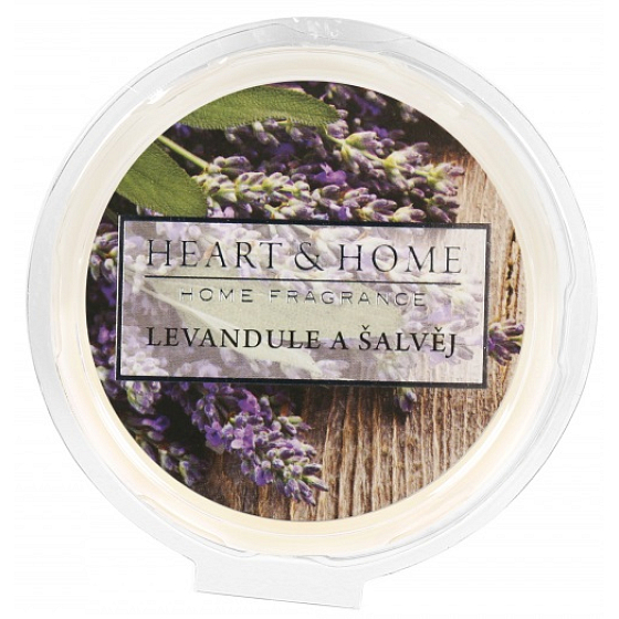 Heart & Home Levanduľa a šalvia Sójový prírodný vonný vosk 27 g