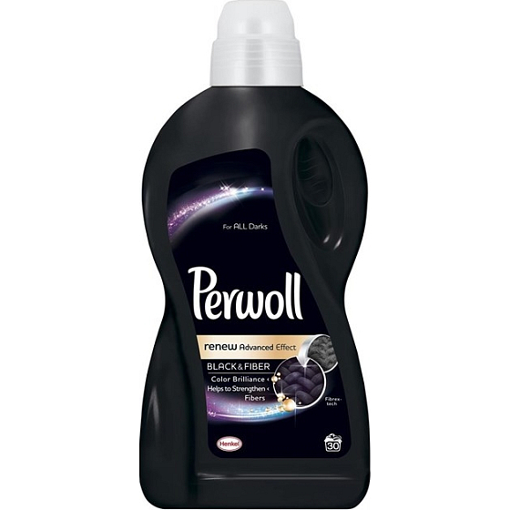 Perwoll Black & Fiber prací gél navracia intenzívnu čiernu farbu, chráni pred stratou tvaru 30 dávok 1,8 l