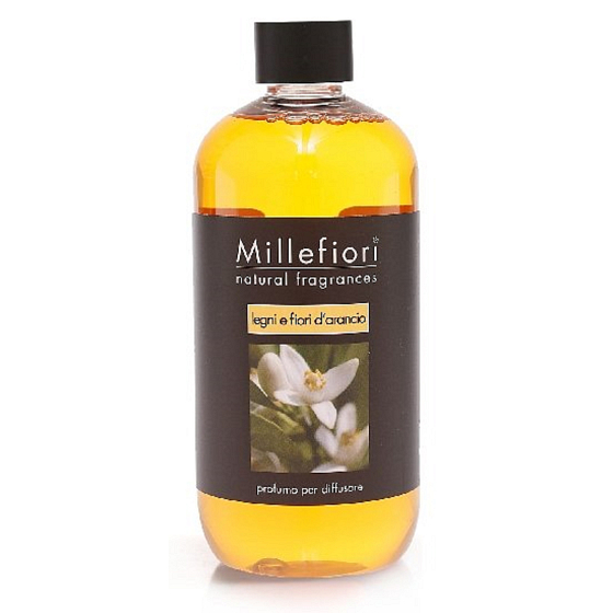 Millefiori Milano Natural Légny e Fiori d'Arancio - Drevo a Pomarančové kvety Náplň difuzéra pre vonná steblá 500 ml