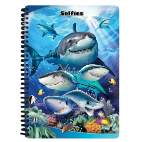Prime3D zošit A5 - Žraloky Selfie 14,8 x 21 cm