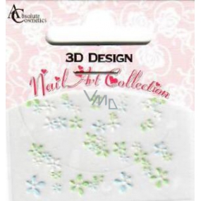 Absolute Cosmetics Nail Art 3D nálepky na nechty 10100-3 1 aršík