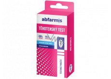 Abfarmis Tehotenský test vysoko presný s extra citlivosťou 10ml / ml pre včasné zistenie tehotenstva prúžkový 2 kusy