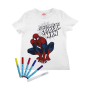 Marvel Spider Man ReDraw T-Shirt namaľuj si vlastné tričko, odporúčaný vek 3+