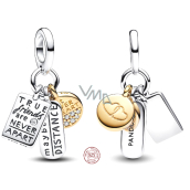 Charm Striebro 925 Priateľstvo 3v1, prívesok na náramok priateľstva