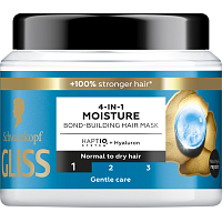 Schwarzkopf Gliss Aqua Revive hydratačná maska 4v1 pre normálne až suché vlasy, 400 ml