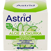 Astrid denný a nočný krém pre zmiešanú a mastnú pleť Aloe Vera a Uhorka 50 ml