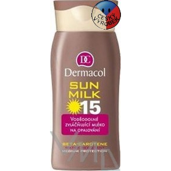 Dermacol Sun Milk SPF15 vodeodolné zvláčňujúce mlieko na opaľovanie 200 ml