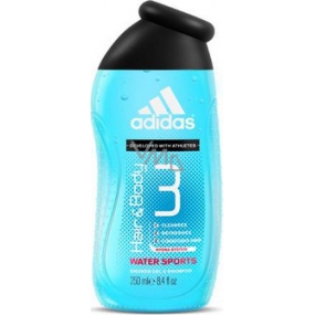 Adidas 3 Water Sport sprchový gél na telo a vlasy pre mužov 250 ml