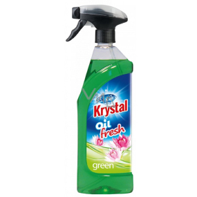 Krystal Olejový osviežovač na prevoňanie WC, kúpelní a verejných priestorov rozprašovač s originálnym parfémom zelený 750 ml