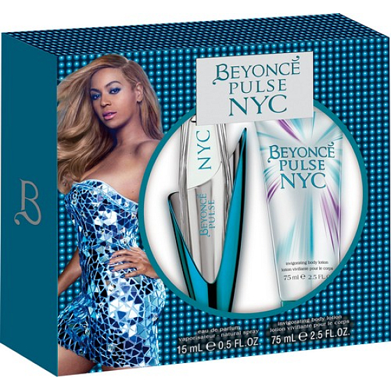 Beyoncé Pulse NYC toaletná voda 15 ml + telové mlieko 75 ml, darčeková sada