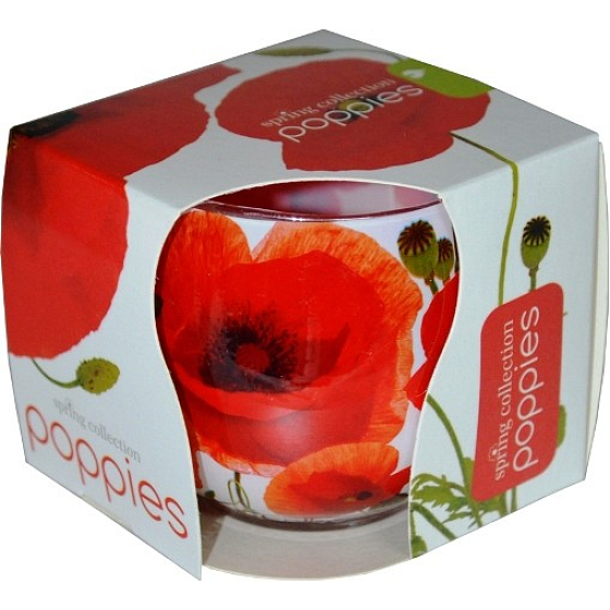 Essences of Life Spring Collection Vlčí mak aromatická sviečka v skle 100 g