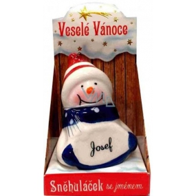 Nekupto Snehuliačik s menom Josef Vianočné dekorácie rozmer 8 cm