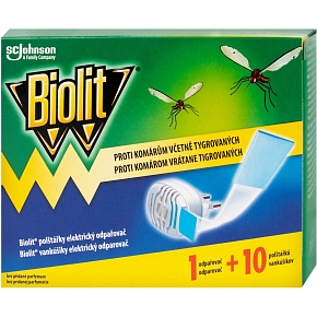 Biolit elektrický odpařovač proti komárům so suchou náplňou 10 vankúšikov, 7,4 g