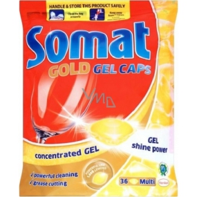 Somat Gold Gél Caps Lemon kapsule do umývačky 36 kusov