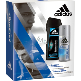 Adidas Climacool 48h antiperspirant deodorant sprej pre mužov 150 ml + Adidas Intense Clean šampón pre normálne vlasy 200 ml, kozmetická súprava 2016
