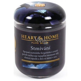 Heart & Home Stmievanie Sójová vonná sviečka veľká horí až 70 hodín 310 g