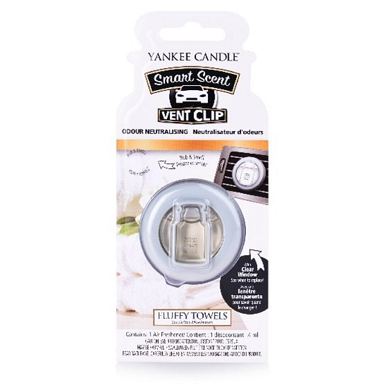 Yankee Candle Fluffy Towels - Nadýchané osušky vonný klip do ventilácie