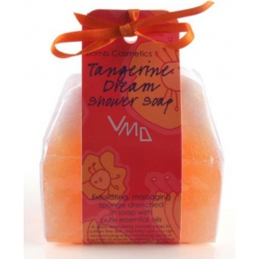 Bomb Cosmetics mandarínková sny - Tangerine Dream sprchové masážne mydlo 140 g