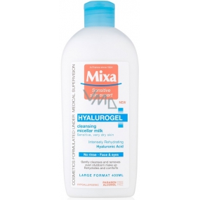 Mixa Hyalurogel čistiace micelárny mlieko pre citlivú a suchú pleť 400 ml