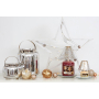 Yankee Candle Holiday Sparkles tienidlo malé + tanier malý na sviečku malú Classic 8 x 9 cm (tienidlo), 9 x 9 cm (tanier)