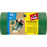 Fino Green Life recyklované PE vrecká na odpad, 25 µ, 50 × 55 cm, 35 l, 22 ks