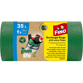 Fino Green Life recyklované PE vrecká na odpad, 25 µ, 50 × 55 cm, 35 l, 22 ks