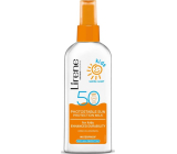 Lirene SC SPF50 Telové mlieko na opaľovanie v spreji s vôňou vanilky pre deti 150 ml