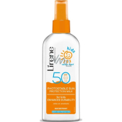 Lirene SC SPF50 Telové mlieko na opaľovanie v spreji s vôňou vanilky pre deti 150 ml