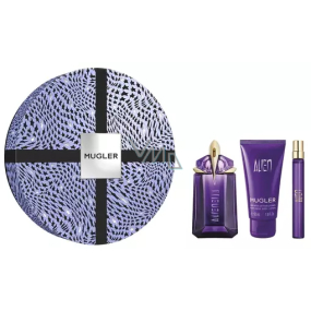 Thierry Mugler Alien parfumovaná voda 60 ml + parfumovaná voda 10 ml miniatúra + telové mlieko 50 ml, darčeková sada pre ženy