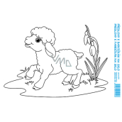 Šablóna z lepiacej fólie na sklo Lamb 17 x 12 cm