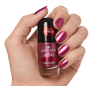 Essence Satin Chrome lak na nechty 03 Meta Maroon 8 ml