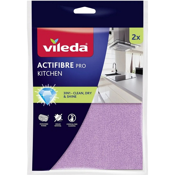 Vileda Mikro Actifibre hadr do kuchyne 27 x 30,5 cm, 2 kusy
