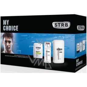 Str8 Unlimited Sensitive balzam po holení 100 ml + parfumovaný dezodorant sklo 85 ml + sprchový gél 250 ml, kozmetická sada