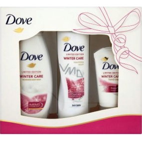 Dove Winter Care Collection vyživujúce sprchový gél 250 ml + vyživujúce telové mlieko 250 ml + krém na ruky 75 ml, kozmetická sada