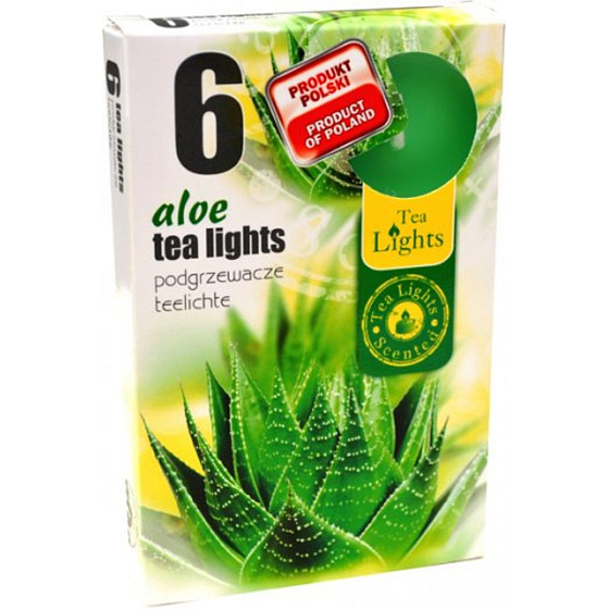 Čajové sviečky Aloe Vera s vôňou 6 kusov