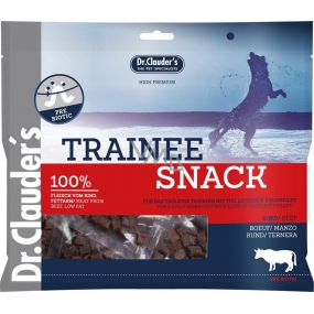 Dr. Clauders Trainee Snack Hovädzie sušené kostičky doplnkové krmivo 100% mäso pre psov 500 g