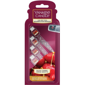 Yankee Candle Black Cherry - Zrelé čerešne vonné kolíčky do auta 29 g x 4 kusy