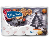 Big Soft Zima papierové kuchynské utierky s potlačou 2 vrstvové 4 kusy