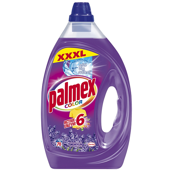 Palmex Active-Enzým 6 Color Levanduľa tekutý prací gél na biele i farebné prádlo 70 dávok 3,5 l