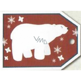 Nekupto Vianočné kartičky na darčeky ľadový medveď 5,5 x 7,5 cm 6 kusov