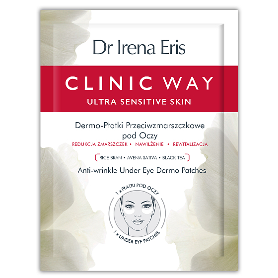 Dr Irena Eris Clinic Way maska, dermo-vankúšiky proti vráskam pre oblasť očí 1 x 2 kusy