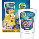 Dettol Kids Zoo Dobrodruh bezdotykový dávkovač mydla žltý + náplň 250 ml