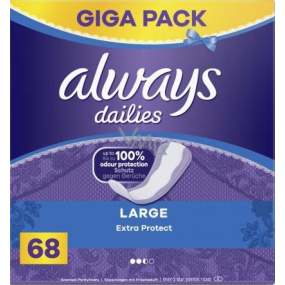 Always Dailies Extra Protect Large s jemnou vôňou slipové intímne vložky 68 kusov