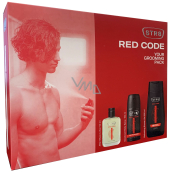 Str8 Red Code voda po holení 50 ml + deodorant sprej 150 ml + sprchový gel 250 ml, kosmetická sada pro muže