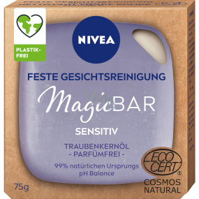 Nivea MagicBar čistiace mydlo na tvár s olejom z hroznových jadierok pre citlivú pleť 75 g