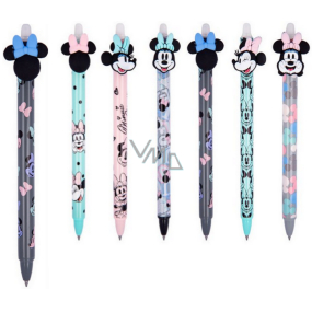 Colorino Pogumované pero Minnie Mouse tmavo sivé, modrá náplň 0,5 mm